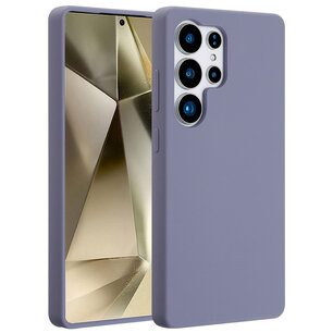 Accezz - Liquid Silicone Backcover avec MagSafe pour Samsung Galaxy S25 Ultra - Lavender Grey