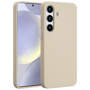 Accezz - Liquid Silicone Backcover avec MagSafe pour Samsung Galaxy S25 Plus - Stone