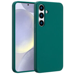 Accezz - Liquid Silicone Backcover avec MagSafe pour Samsung Galaxy S25 Plus - Forest Green