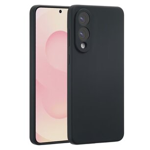 Accezz - Liquid Silicone Backcover avec MagSafe pour Samsung Galaxy S25 Edge - Black