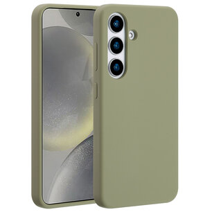 Accezz - Liquid Silicone Backcover avec MagSafe pour Samsung Galaxy S25 - Cooper Green