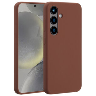 Accezz - Liquid Silicone Backcover avec MagSafe pour Samsung Galaxy S24 - New Tea Brown