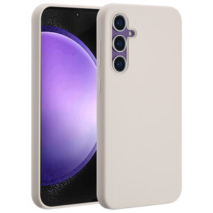 Accezz - Liquid Silicone Backcover met MagSafe voor Samsung Galaxy S23 FE - Stone
