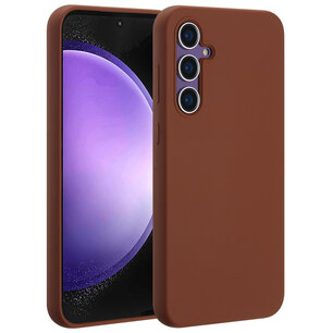 Accezz - Liquid Silicone Backcover met MagSafe voor Samsung Galaxy S23 FE - New Tea Brown