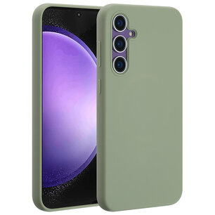 Accezz - Liquid Silicone Backcover met MagSafe voor Samsung Galaxy S23 FE - Cooper Green