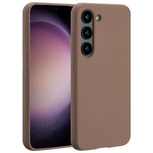Accezz - Liquid Silicone Backcover met MagSafe voor Samsung Galaxy S23 - Light Brown