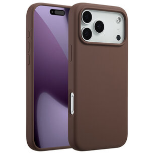 Accezz - Liquid Silicone Backcover met MagSafe voor Apple iPhone 17 Pro Max - New Tea Brown