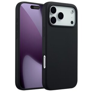 Accezz - Liquid Silicone Backcover met MagSafe voor Apple iPhone 17 Pro Max - Black