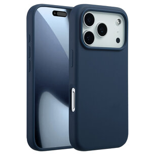 Accezz - Liquid Silicone Backcover met MagSafe voor Apple iPhone 17 Pro - Dark Blue