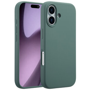 Accezz - Liquid Silicone Backcover avec MagSafe pour Apple iPhone 17 - Dark Green