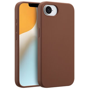 Accezz - Liquid Silicone Backcover met MagSafe voor Apple iPhone 16e - New Tea Brown