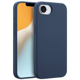 Accezz - Liquid Silicone Backcover met MagSafe voor Apple iPhone 16e - Dark Blue