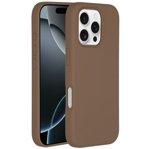 Accezz - Liquid Silicone Backcover avec MagSafe pour Apple iPhone 16 Pro Max - Light Brown