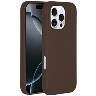 Accezz - Liquid Silicone Backcover avec MagSafe pour Apple iPhone 16 Pro - New Tea Brown