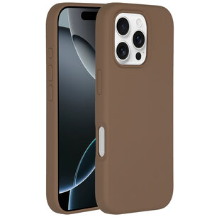 Accezz - Liquid Silicone Backcover avec MagSafe pour Apple iPhone 16 Pro - Light Brown