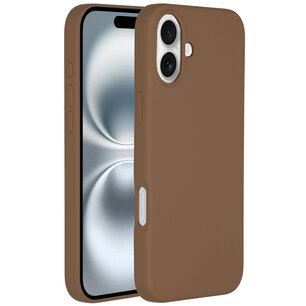 Accezz - Liquid Silicone Backcover avec MagSafe pour Apple iPhone 16 Plus - Light Brown