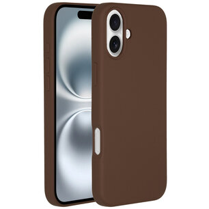 Accezz - Liquid Silicone Backcover avec MagSafe pour Apple iPhone 16 - New Tea Brown