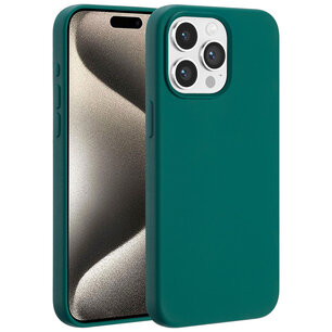 Accezz - Liquid Silicone Backcover avec MagSafe pour Apple iPhone 15 Pro Max - Forest Green