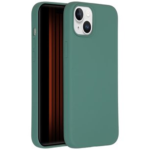 Accezz - Liquid Silicone Backcover avec MagSafe pour Apple iPhone 15 Plus - Dark Green