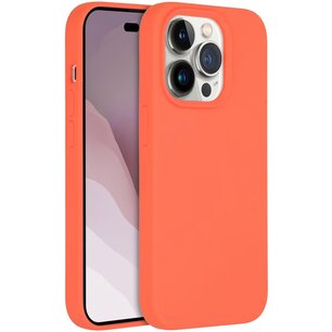 Accezz - Liquid Silicone Backcover met MagSafe voor Apple iPhone 14 Pro - Nectarine