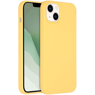 Accezz - Liquid Silicone Backcover met MagSafe voor Apple iPhone 14 Plus - Yellow