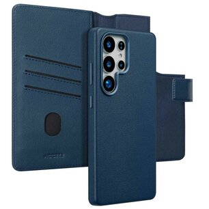 Accezz - Leather Bookcase 2-in-1 met MagSafe voor Samsung Galaxy S25 Ultra - Nightfall Blue