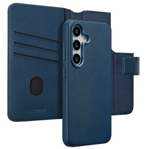 Accezz - Leather Bookcase 2-in-1 met MagSafe voor Samsung Galaxy S25 - Nightfall Blue