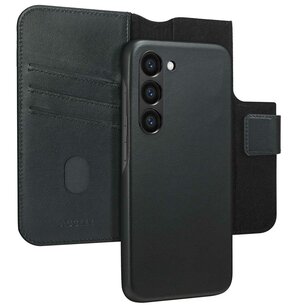 Accezz - Leather Bookcase 2-in-1 avec MagSafe pour Samsung Galaxy S23 - Onyx Black