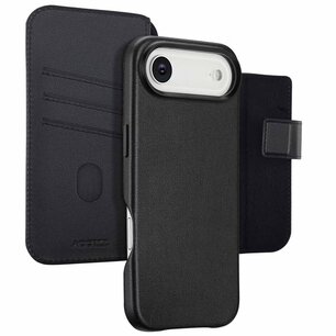 Accezz - Leather Bookcase 2-in-1 avec MagSafe pour Apple iPhone Air - Onyx Black