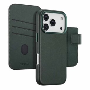 Accezz - Leather Bookcase 2-in-1 met MagSafe voor Apple iPhone 17 Pro - Cedar Green
