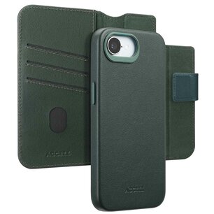 Accezz - Leather Bookcase 2-in-1 avec MagSafe pour Apple iPhone 16e - Cedar Green