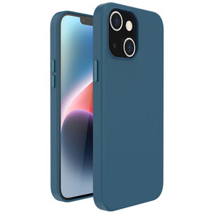 Accezz - Leather Backcover met MagSafe voor Apple iPhone 14 Plus - Dark Blue