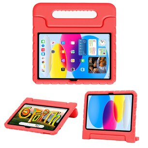 Accezz - Kidsproof Backcover met handvat voor Apple iPad 11 (2025) 11 inch A16 / iPad 10 (2022) 10.9 inch - Red