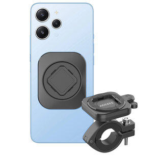 Accezz - EasyLock telefoonhouder fiets - Universeel - Aluminium - 360 graden draaibaar - Black