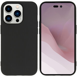 Accezz - Color Backcover voor Apple iPhone 14 Pro - Black