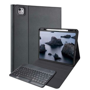 Accezz - AZERTY Bluetooth Keyboard Bookcase pour iPad Pro 13 (2024) M4 - Black