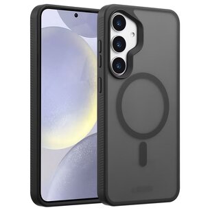 Accezz - Rugged Frosted MagSafe Backcover voor Samsung Galaxy S25 Plus - Black