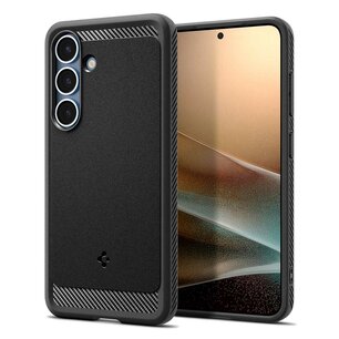 Spigen - Rugged Armor Backcover MagSafe voor Samsung Galaxy S25 - Matte Black