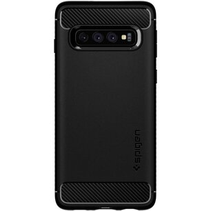 Spigen - Rugged Armor Backcover voor Samsung Galaxy S10 - Black