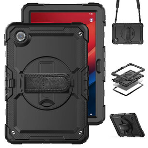 Accezz - Rugged Backcover met schouderstrap voor Lenovo Tab M11 - Black