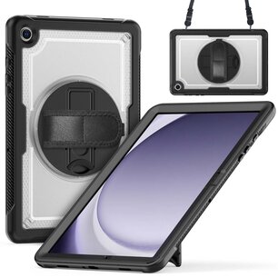Accezz - Rugged Backcover met schouderstrap voor Samsung Galaxy Tab A9 Plus - Transparent