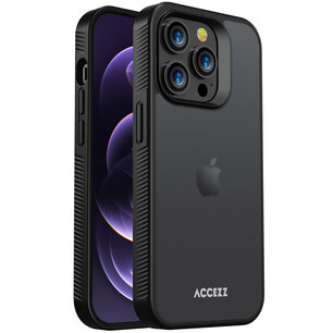 Accezz - Rugged Frosted Backcover pour Apple iPhone 14 Pro - Black