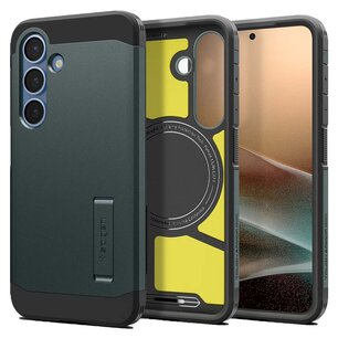 Spigen - Tough Armor Backcover MagSafe voor Samsung Galaxy S25 - Abyss Green