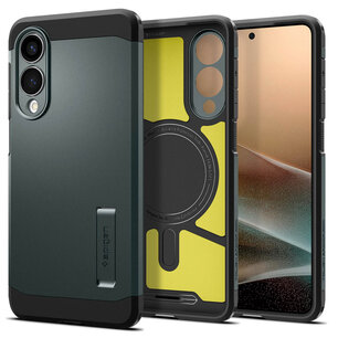 Spigen - Tough Armor Backcover MagSafe voor Samsung Galaxy S25 Edge - Abyss Green