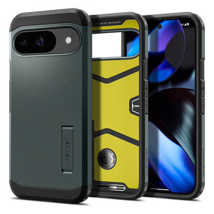 Spigen - Tough Armor Backcover voor Google Pixel 9 / 9 Pro - Abyss Green