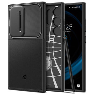 Spigen - Optik Armor Camera Slider voor Samsung Galaxy S24 Ultra - Black